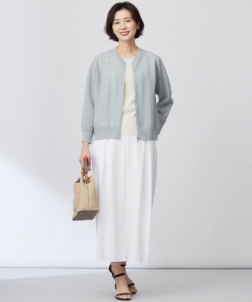 J.PRESS / ジェイプレス カーディガン・ボレロ | 【洗える】SHEER JACQUARD ニット ブルゾン | 詳細7