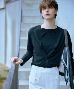 J.PRESS / ジェイプレス カーディガン・ボレロ | 【洗える】RAYON ELITE STRETCH クルーネック カーディガン