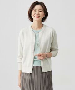 J.PRESS / ジェイプレス カーディガン・ボレロ | 【洗える】ラメニット ブルゾン