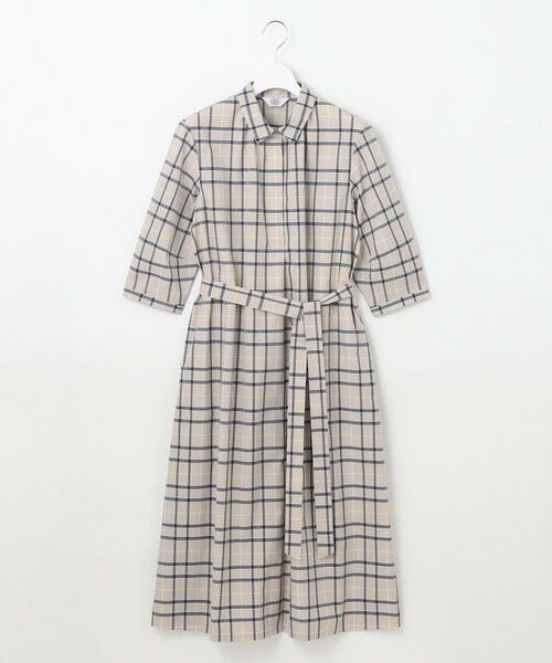 【美品】洗える ガンクラブプレイドチェック ワンピース 23区｜【洗える】ガンクラブプレイドチェック ワンピース