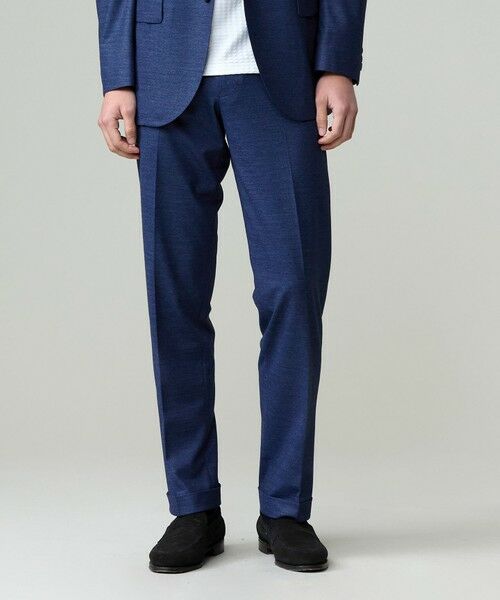 J.PRESS/ジェイプレス 新素材セットアップ【J.PRESS-POOL WOOL】【ストレッチ / ウォッシャブル可 / 吸水速乾/ 接触冷感】ジャージーセットアップ スラックス ネイビー系 90 J.PRESS/ジェイプレス 新素材セットアップ【J.PRESS-POOL WOOL】【ストレッチ / ウォッシャブル可 / 吸水速乾/ 接触冷感】ジャージーセットアップ スラックス ネイビー系 90