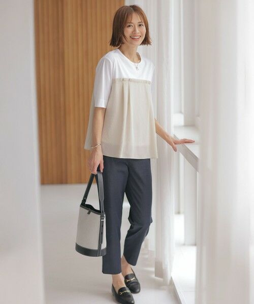 J.PRESS / ジェイプレス その他パンツ | 【洗える・接触冷感・UVケア・吸水速乾・防透け】麻シェルドライ テーパード パンツ | 詳細1