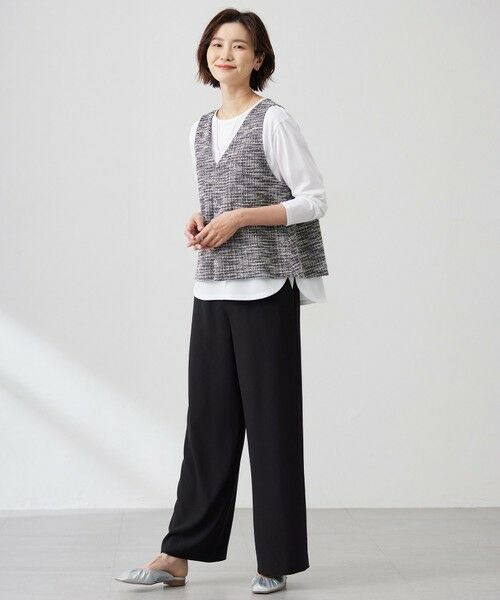 J.PRESS / ジェイプレス その他パンツ | 【洗える】バックサテンジョーゼット リラックス パンツ | 詳細7