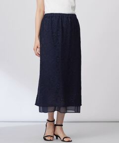 J.PRESS / ジェイプレス ミニ・ひざ丈スカート | 【洗える】ジャカードレース ナロースカート