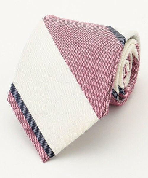 J.PRESS/ジェイプレス 【LINEN MIX COLLECTION】 レジメンタル ネクタイ ローズ系1 F J.PRESS/ジェイプレス 【LINEN MIX COLLECTION】 レジメンタル ネクタイ ローズ系1 F