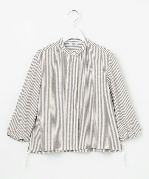 J.PRESS / ジェイプレス シャツ・ブラウス | 【洗える・接触冷感・吸水速乾】麻STRIPE バンドカラー シャツ ブラウス | 詳細5