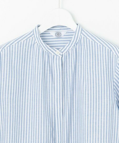 J.PRESS / ジェイプレス シャツ・ブラウス | 【洗える・接触冷感・吸水速乾】麻STRIPE バンドカラー シャツ ブラウス | 詳細10