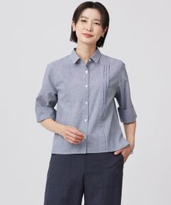 J.PRESS / ジェイプレス シャツ・ブラウス | 【洗える】リネンminiチェック フロントピンタック シャツ