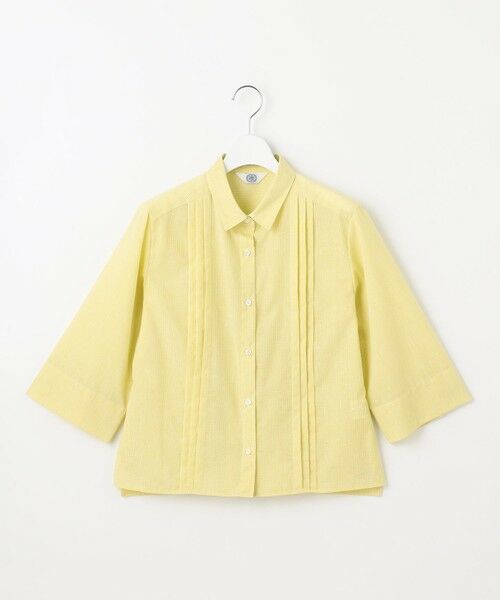 J.PRESS / ジェイプレス シャツ・ブラウス | 【洗える】リネンminiチェック フロントピンタック シャツ | 詳細15