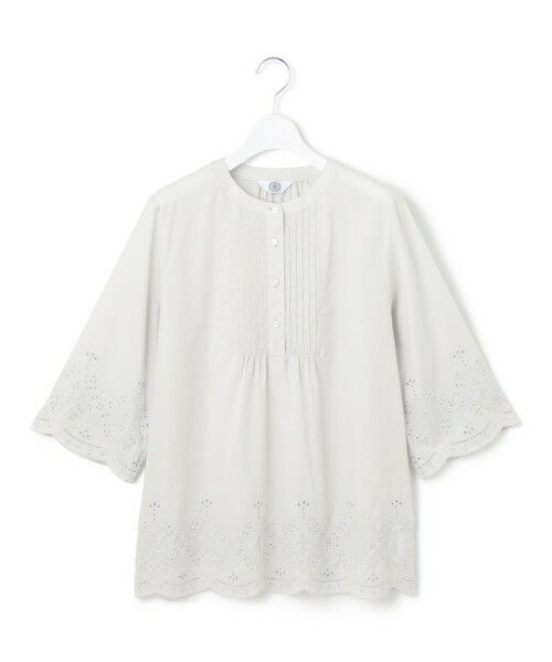 J.PRESS / ジェイプレス シャツ・ブラウス | 【洗える】セルロースライト刺繍 ピンタック ブラウス | 詳細5