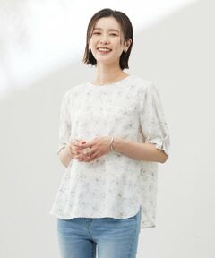 J.PRESS / ジェイプレス シャツ・ブラウス | 【洗える】ラインフラワープリント ブラウス