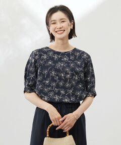 J.PRESS / ジェイプレス シャツ・ブラウス | 【洗える】ラインフラワープリント ブラウス