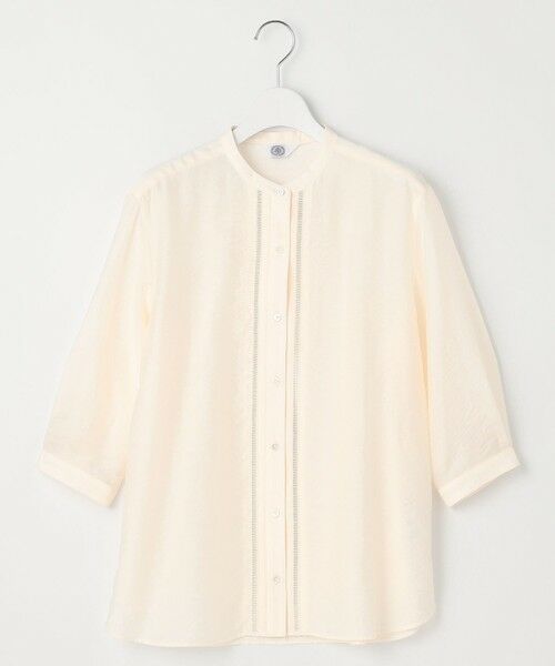 J.PRESS / ジェイプレス シャツ・ブラウス | 【WEB限定カラーあり・洗える】Sheer Vis リネン バンドカラー ブラウス | 詳細2