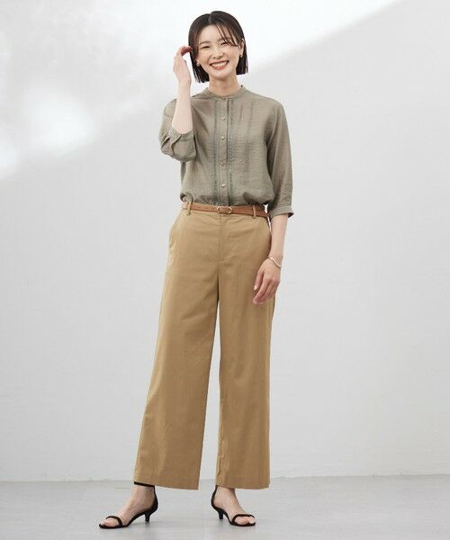 J.PRESS / ジェイプレス シャツ・ブラウス | 【WEB限定カラーあり・洗える】Sheer Vis リネン バンドカラー ブラウス | 詳細3