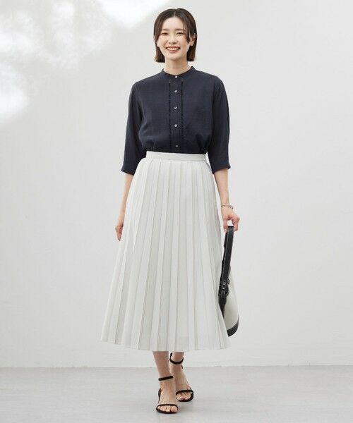 J.PRESS / ジェイプレス シャツ・ブラウス | 【WEB限定カラーあり・洗える】Sheer Vis リネン バンドカラー ブラウス | 詳細16