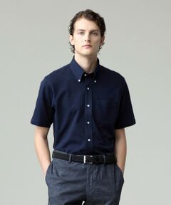 J.PRESS / ジェイプレス シャツ・ブラウス | 酷暑の清潔感もこれ一枚で【吸水速乾 / 抗菌防臭 / 防シワ】【J.PRESS OXFORD JERSEY】カノコインレイ半袖 シャツ / B.D.