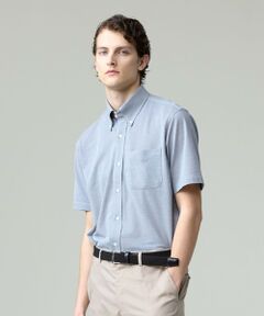 J.PRESS / ジェイプレス シャツ・ブラウス | 酷暑の清潔感もこれ一枚で【吸水速乾 / 抗菌防臭 / 防シワ】【J.PRESS OXFORD JERSEY】カノコインレイ半袖 シャツ / B.D.