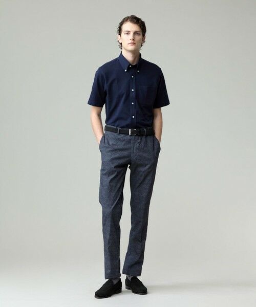 J.PRESS / ジェイプレス シャツ・ブラウス | 酷暑の清潔感もこれ一枚で【吸水速乾 / 抗菌防臭 / 防シワ】【J.PRESS OXFORD JERSEY】カノコインレイ半袖 シャツ / B.D. | 詳細1