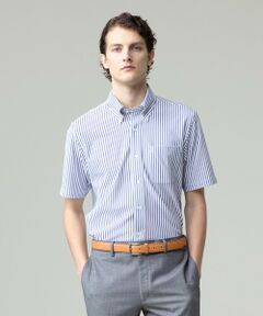 J.PRESS / ジェイプレス シャツ・ブラウス | 酷暑の清潔感もこれ一枚で【吸水速乾 / 抗菌防臭 / 防シワ】【J.PRESS OXFORD JERSEY】カノコインレイストライプ 半袖シャツ / B.D.