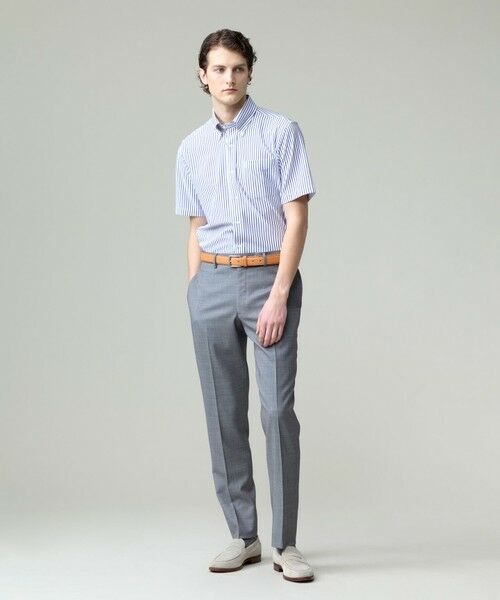 J.PRESS / ジェイプレス シャツ・ブラウス | 酷暑の清潔感もこれ一枚で【吸水速乾 / 抗菌防臭 / 防シワ】【J.PRESS OXFORD JERSEY】カノコインレイストライプ 半袖シャツ / B.D. | 詳細2