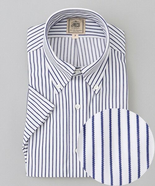 吸水速乾 / 抗菌防臭 / 防シワ】【J.PRESS OXFORD JERSEY