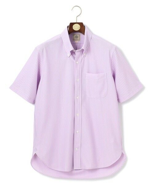 新品未使用J.PRESS PREMIUM PLEATS ストライプ半袖シャツ2L KING SIZE】【PREMIUM PLEATS ／ 形態安定