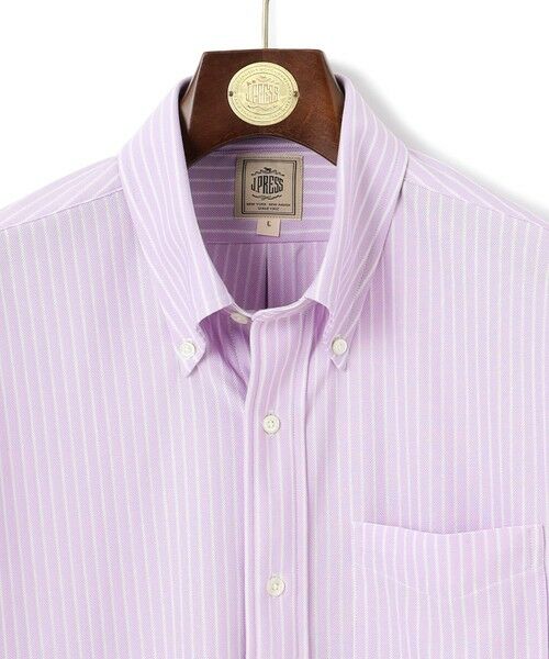 J.PRESS / ジェイプレス シャツ・ブラウス | 酷暑の清潔感もこれ一枚で【吸水速乾 / 抗菌防臭 / 防シワ】【J.PRESS OXFORD JERSEY】カノコインレイストライプ 半袖シャツ / B.D. | 詳細12