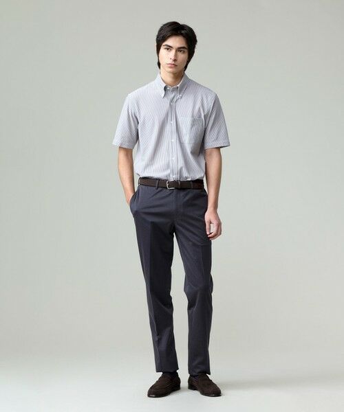 J.PRESS / ジェイプレス シャツ・ブラウス | 酷暑の清潔感もこれ一枚で【吸水速乾 / 抗菌防臭 / 防シワ】【J.PRESS OXFORD JERSEY】カノコインレイマイクロストライプ 半袖シャツ / B.D. | 詳細2