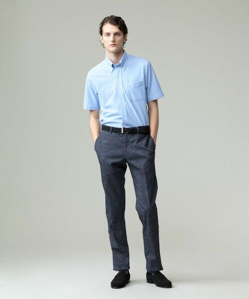 J.PRESS / ジェイプレス シャツ・ブラウス | 酷暑の清潔感もこれ一枚で【吸水速乾 / 抗菌防臭 / 防シワ】【J.PRESS OXFORD JERSEY】カノコインレイマイクロストライプ 半袖シャツ / B.D. | 詳細5