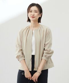 J.PRESS / ジェイプレス ブルゾン | 【洗える・接触冷感・防シワ・吸水速乾】BREEZE COOL  ノーカラー ブルゾン