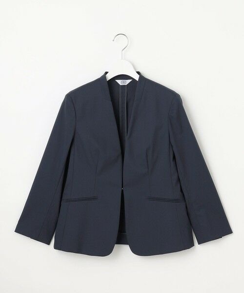 J.PRESS / ジェイプレス ノーカラージャケット | 【セットアップ対応・洗える・撥水】コットンFITTY ノーカラー ジャケット | 詳細5