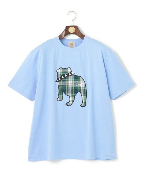 J.PRESS/ジェイプレス 【KING SIZE】【UNISEX】ファブリックワッペン バックブルTシャツ サックスブルー系 4L J.PRESS/ジェイプレス 【KING SIZE】【UNISEX】ファブリックワッペン バックブルTシャツ サックスブルー系 4L