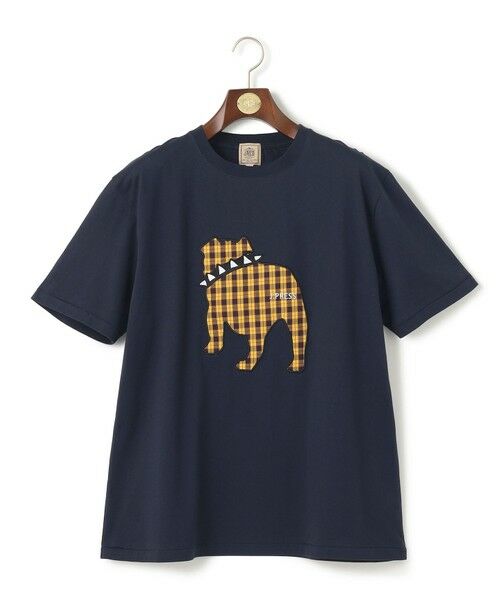 J.PRESS/ジェイプレス 【KING SIZE】【UNISEX】ファブリックワッペン バックブルTシャツ ネイビー系 2L J.PRESS/ジェイプレス 【KING SIZE】【UNISEX】ファブリックワッペン バックブルTシャツ ネイビー系 2L