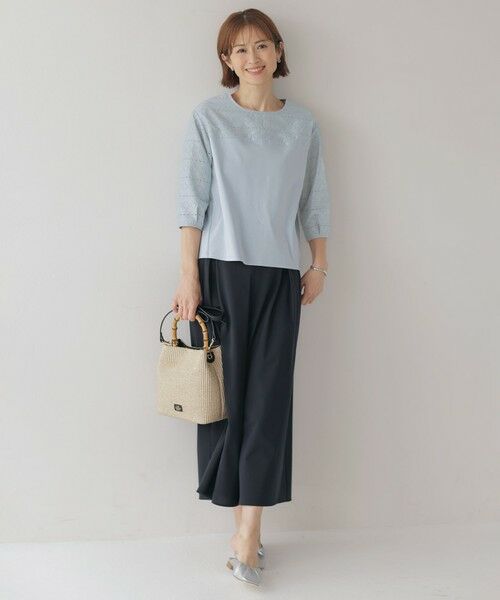 J.PRESS / ジェイプレス カットソー | 【洗える】スムースジャージー 刺繍 カットソー | 詳細8