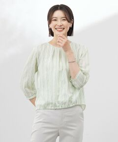J.PRESS / ジェイプレス カットソー | 【洗える】ランダムストライプ シアー プルオーバー カットソー