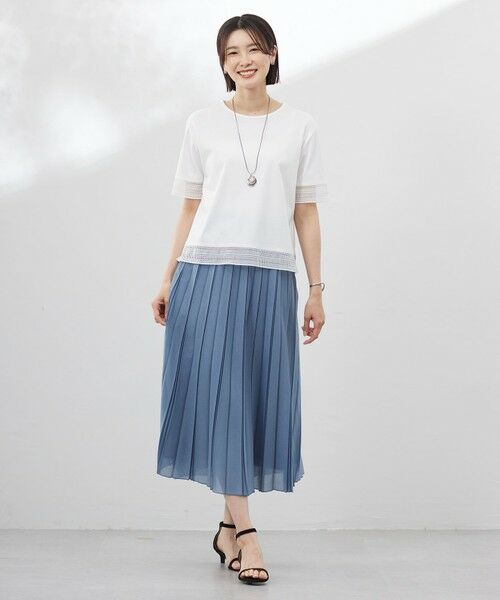 J.PRESS / ジェイプレス カットソー | 【洗える】スムースジャージー レース カットソー | 詳細3