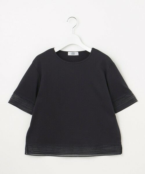 【24SS完売モデル】23区 ラダーレースジャージー カットソー 洗える 24SS 完売モデル》23区 ラダーレースジャージー カットソー
