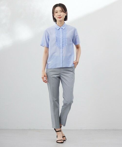 J.PRESS / ジェイプレス カットソー | 【洗える】フリルジャージー ブラウスライク カットソー | 詳細7