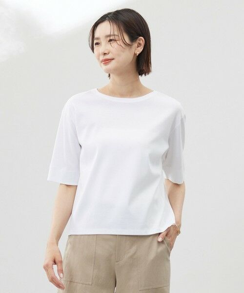 【超美品】Courregessport futur チェニック丈白長袖スウェット 51822552-