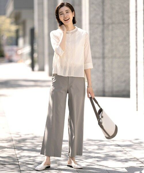 J.PRESS / ジェイプレス カットソー | 【洗える】シアーピンストライプ ブラウスライク カットソー | 詳細5