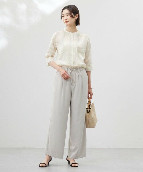 J.PRESS / ジェイプレス カットソー | 【洗える】シアーピンストライプ ブラウスライク カットソー | 詳細6