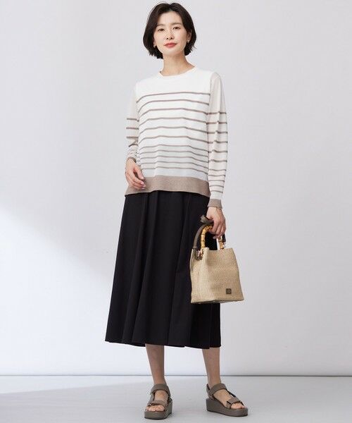 J.PRESS / ジェイプレス ニット・セーター | 【WEB限定・洗える】Vis/Peスパーク シアー ボーダー ニット | 詳細4