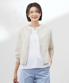J.PRESS / ジェイプレス ブルゾン | 【洗える】SHEER LIGHT ニット ブルゾン