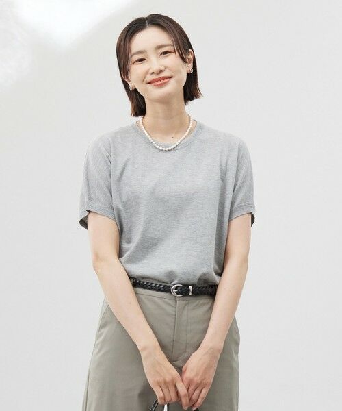 J.PRESS/ジェイプレス 【WEB限定カラーあり・洗える】Vis/Peスパーク ラメ ニット グレー系 M J.PRESS/ジェイプレス 【WEB限定カラーあり・洗える】Vis/Peスパーク ラメ ニット グレー系 M