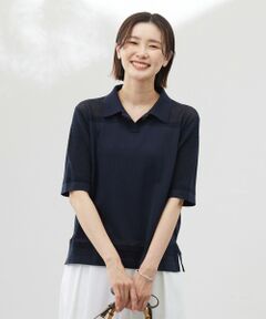 J.PRESS / ジェイプレス ニット・セーター | 【洗える】COTTON POLYESTER ニットポロ