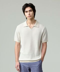 J.PRESS / ジェイプレス ポロシャツ | 【HTBRID LINEN】スキッパーニット ポロシャツ