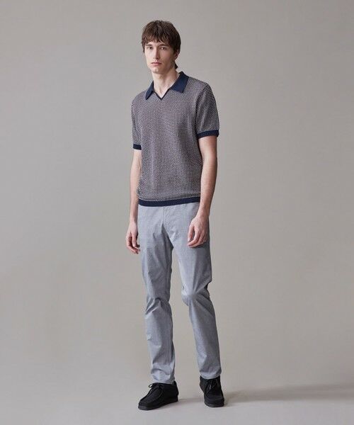 J.PRESS 【HYBRID LINEN】ニットポロシャツ グレー L セール】 【HYBRID LINEN】ニットポロシャツ （ポロシャツ）｜J
