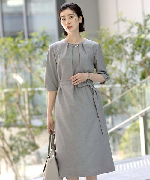 J.PRESS/ジェイプレス 【洗える・UV加工・吸水速乾】OXIJEWELストレッチ ワンピース グレー系 11 J.PRESS/ジェイプレス 【洗える・UV加工・吸水速乾】OXIJEWELストレッチ ワンピース グレー系 11