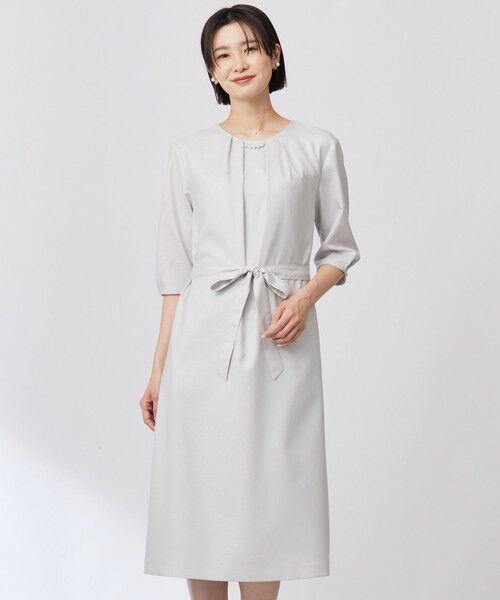 J.PRESS/ジェイプレス 【洗える・UV加工・吸水速乾】OXIJEWELストレッチ ワンピース ライトグレー系 11 J.PRESS/ジェイプレス 【洗える・UV加工・吸水速乾】OXIJEWELストレッチ ワンピース ライトグレー系 11