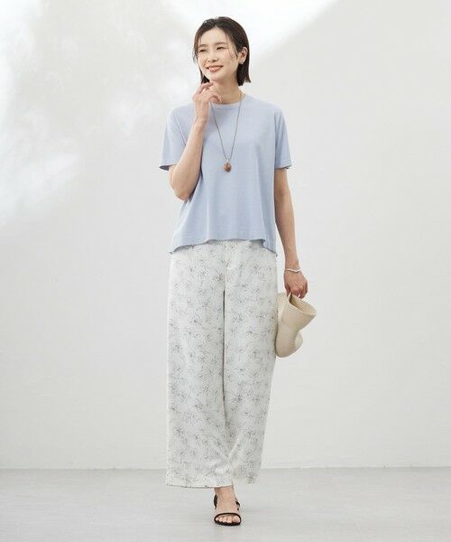 J.PRESS / ジェイプレス その他パンツ | 【洗える】ラインフラワープリント ワイドパンツ | 詳細5